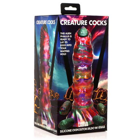 Creature Cocks Larva Silicone Ovipositor Dildo with Eggs – Textured Large Silicone 8.2 inch > Dildos > Fantasy