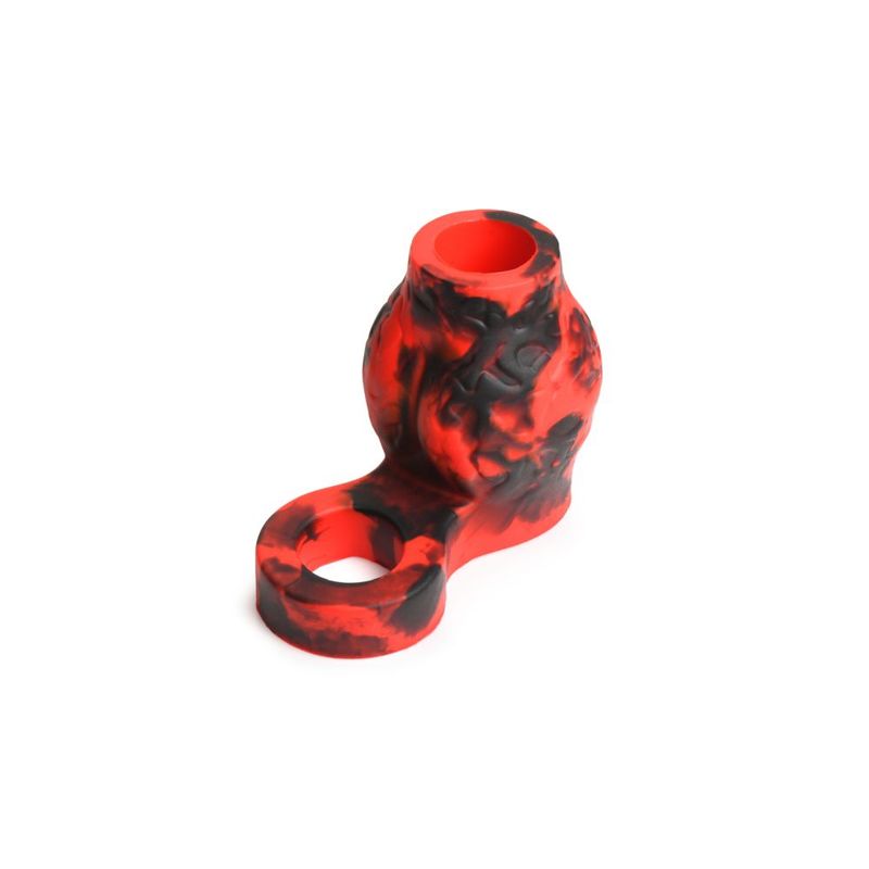 Hell Hound Silicone Penis Sleeve and Ball Stretcher 2.7in