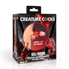 Hell Hound Silicone Penis Sleeve and Ball Stretcher 2.7in