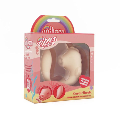 Ocean Peak Unihorn C-Horse – Soft Silicone Tail Oscillating Tongue Vibrator Orange > Vibrators > Unconventional