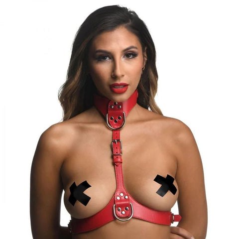 Red Female Chest Harness Size S/M Womens Harnesses