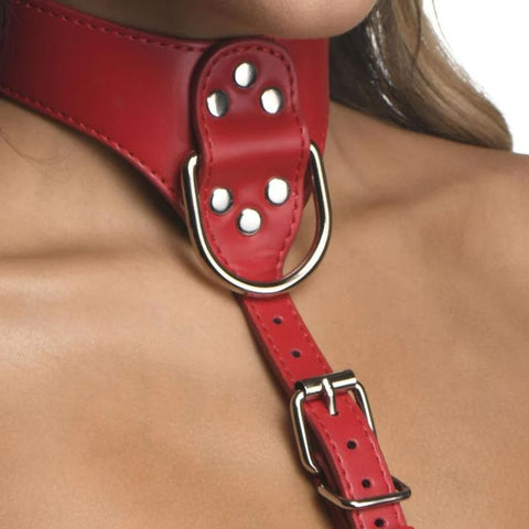 Red Female Chest Harness Size S/M Womens Harnesses