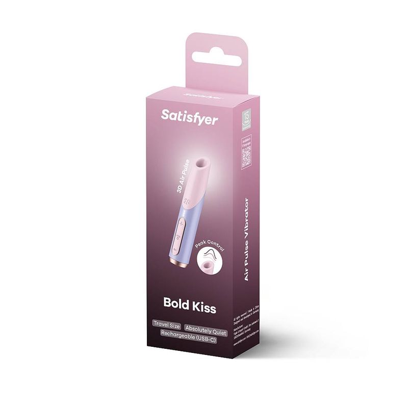 Satisfyer Bold Kiss Travel-Sized Clitoral Massager – Compact Silicone Clitoral Massager Default Title > Vibrators > Mini Vibrators