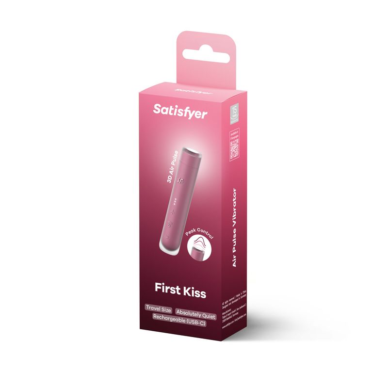Satisfyer First Kiss Travel Size Clitoral Massager – Compact Rechargeable Clitoral Massager Default Title > Sex Toys For Ladies > Air Pulsation
