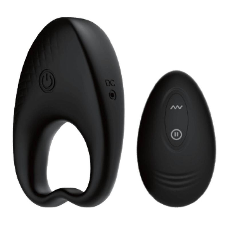 Sxe Knight Vibrating Cock Ring with Remote Control Black Cock Rings Vibrating