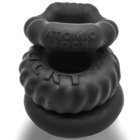 Bone Maker 3 Pack Boner Cock Rings for Enhanced Pleasure Black Cockrings