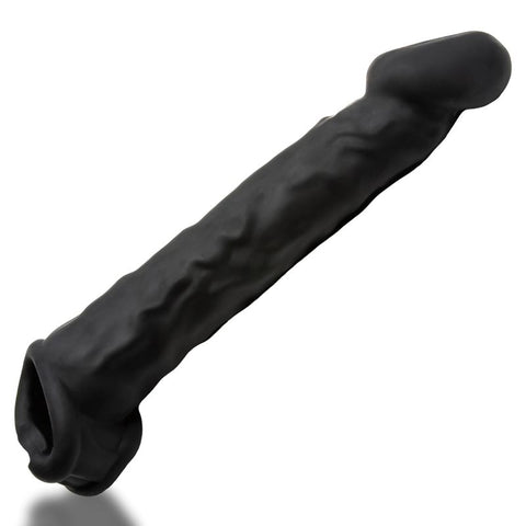 Muscle Ripped Inner Ribbed Velvet-Smooth Night 9.25 Inch Cock Sheath SLEEVES