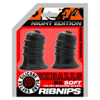 Ribnibs Curved Springy Ribbed Nip Suckers Night > Sex Toys > Nipple Suckers