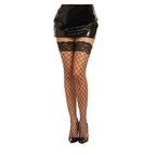 Dreamgirl Fence Net Thigh High Stockings Black Black One Size > Clothes > Hosiery > Stockings