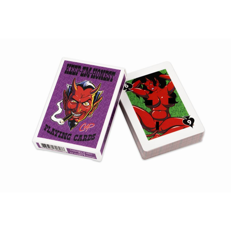 Keep Em Honest Playing Cards – Nude Art Playing Cards Featuring Pinups and Devil Girls Default Title > Novelties > Playing Cards