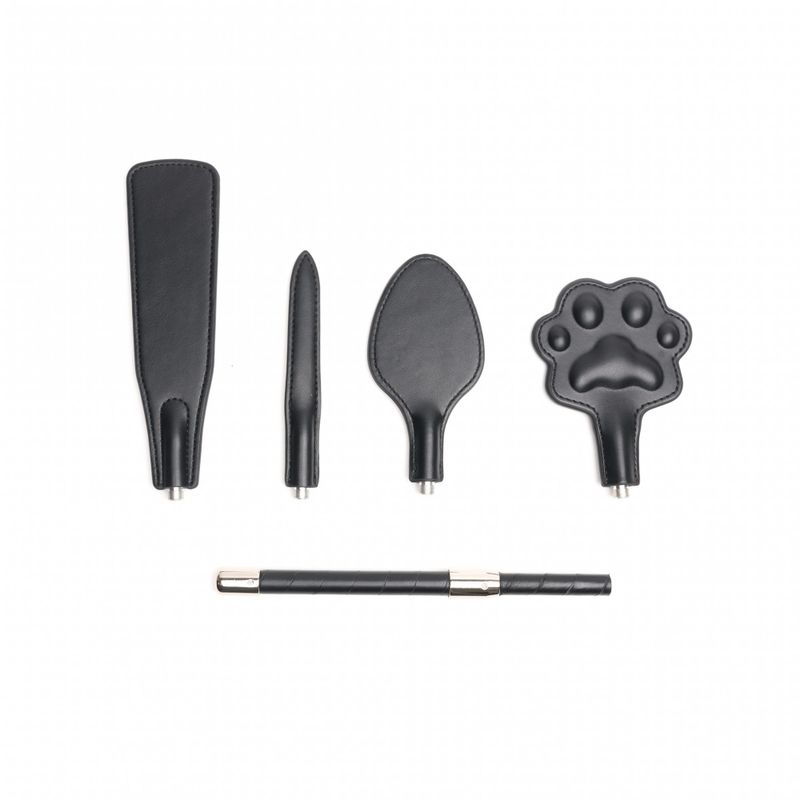 Vegan Quad Crop – Versatile Impact Play Crop with Interchangeable Tips Black > Bondage Gear > Whips & Floggers