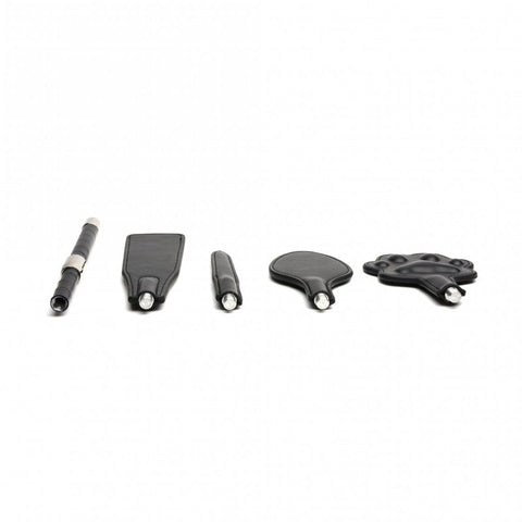 Vegan 4 Piece Interchangeable Tip Crop Set for Creative BDSM Play Whips & Paddles