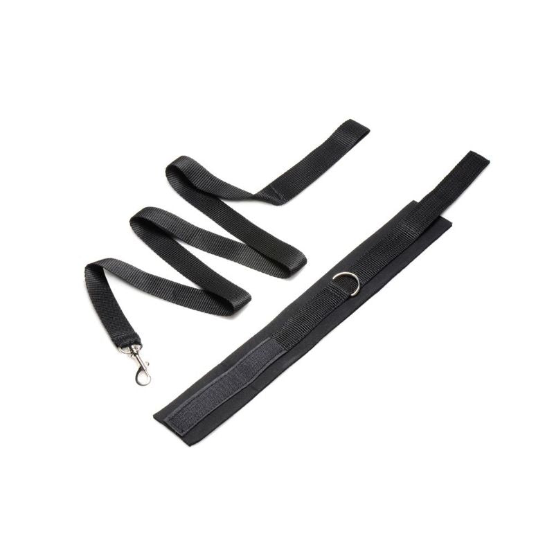 Neoprene Black Collar and Leash Set for BDSM Play Collar