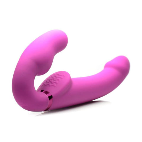 Worlds First Remote Control Inflatable Ergo-Fit Strapless Strap-On in Multi-Color Pink STRAP-ONS