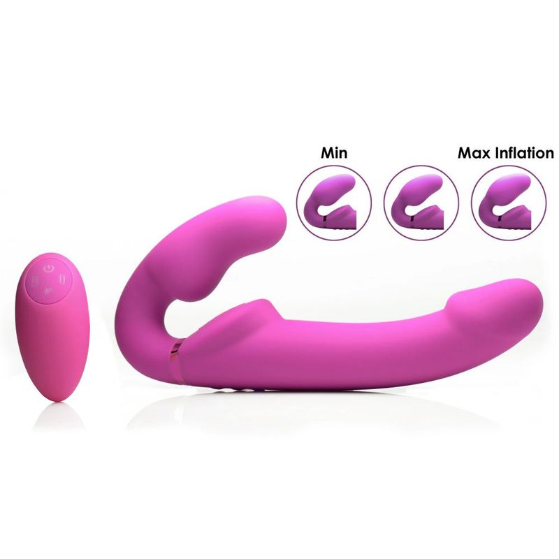 Worlds First Remote Control Inflatable Ergo-Fit Strapless Strap-On – Remote-Controlled Strapless Strap-On (9.5) > Dildos > Strapless Strap Ons