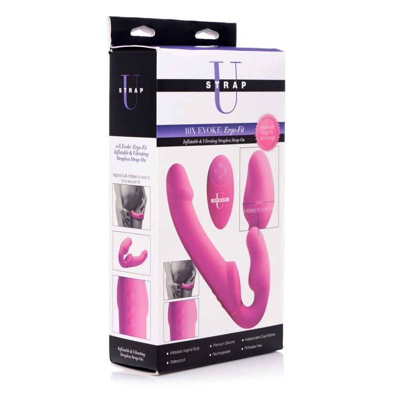 Worlds First Remote Control Inflatable Ergo-Fit Strapless Strap-On – Remote-Controlled Strapless Strap-On (9.5) > Dildos > Strapless Strap Ons