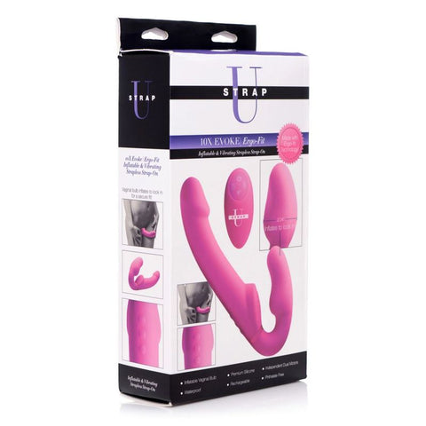Worlds First Remote Control Inflatable Ergo-Fit Strapless Strap-On in Multi-Color STRAP-ONS
