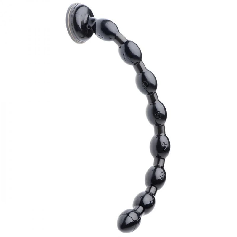 Hosed Beaded Anal Snake (19 Inch, 1.5 Inch Diameter) – Extra-Long Flexible Anal Beads Black > Dildos > Oversized Toys Main image