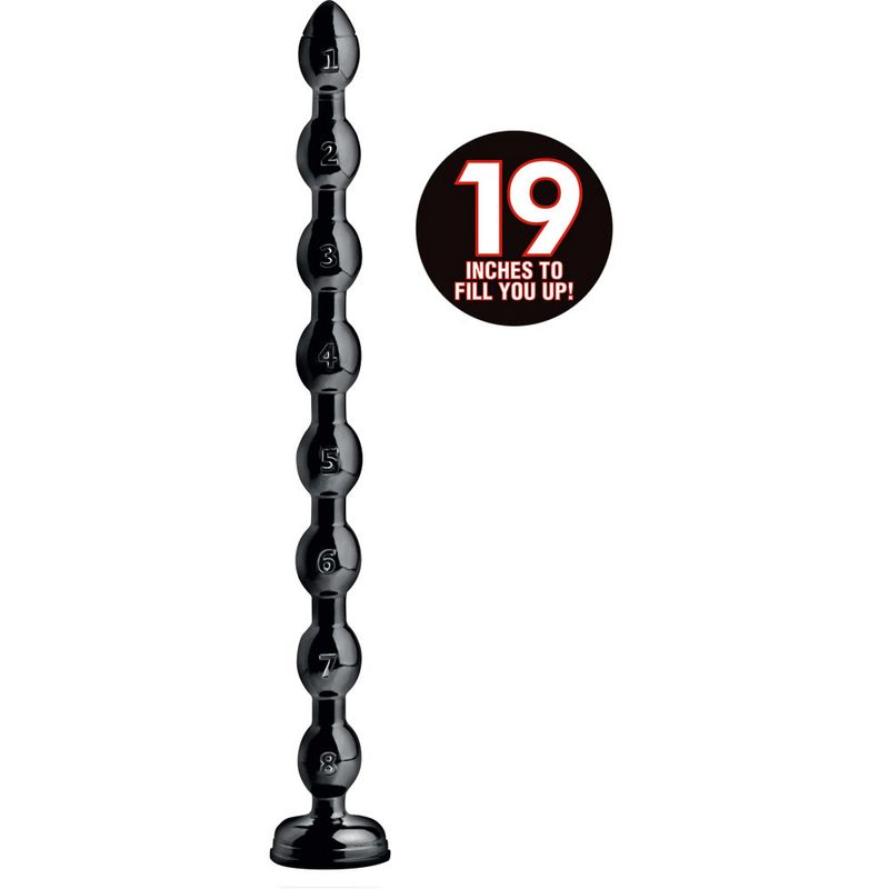 Hosed Beaded Anal Snake (19 Inch, 1.5 Inch Diameter) – Extra-Long Flexible Anal Beads > Dildos > Oversized Toys