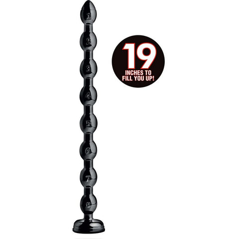 Hosed Beaded Anal Snake (19 Inch, 1.5 Inch Diameter) – Extra-Long Flexible Anal Beads > Dildos > Oversized Toys