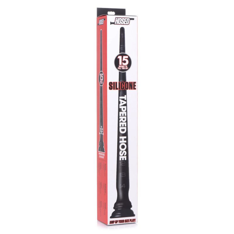Hosed - Silicone Tapered Hose - 15 Inch Anal Dildo Butt Plugs - Vibrating