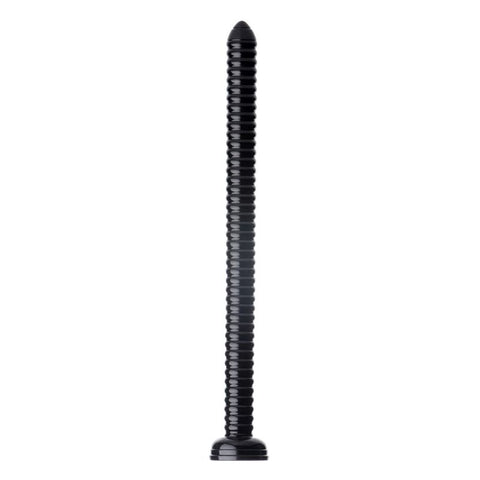 Hosed 19 Inch Ribbed Anal Snake Black Adult Sex Toy Black DONGS