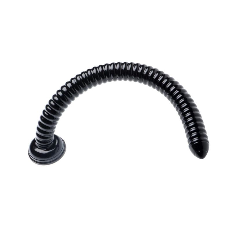 Hosed 19 Inch Ribbed Anal Snake Black Adult Sex Toy DONGS