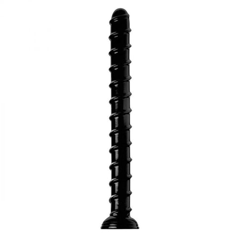 Hosed 18 Inch Swirl Thick Anal Snake Adult Sex Toy Black Dongs Big