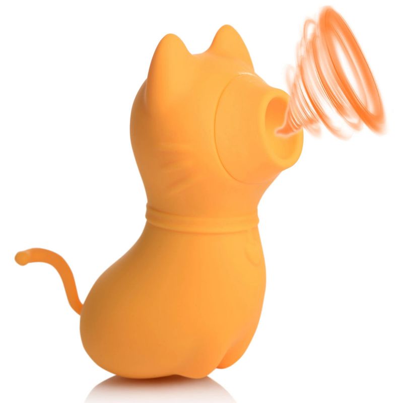 Sucky Kitty Clitoral Stimulator (Orange) – Premium Silicone 7-Level Suction Vibrator > Sex Toys For Ladies > Clitoral Vibrators and Stimulators