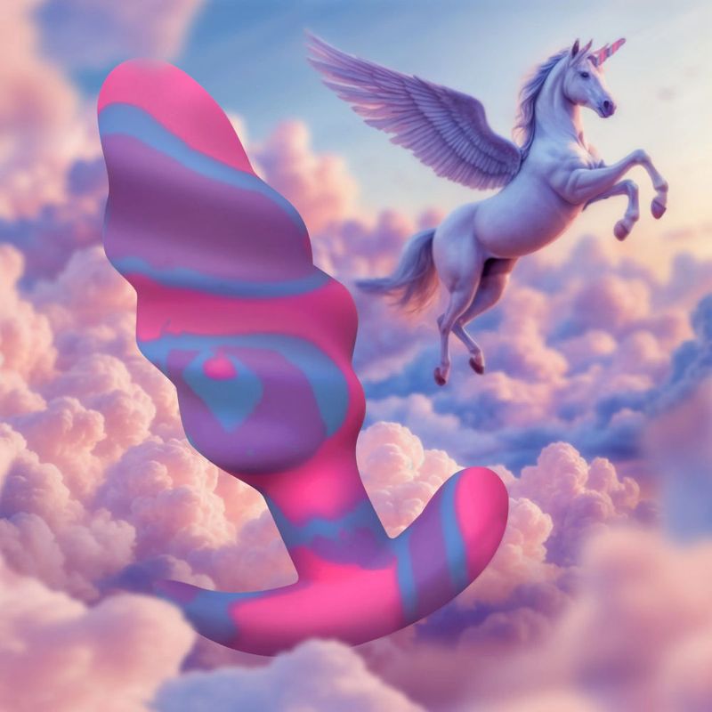 Unicorn Swirl Medium Silicone Butt Plug Butt Plugs