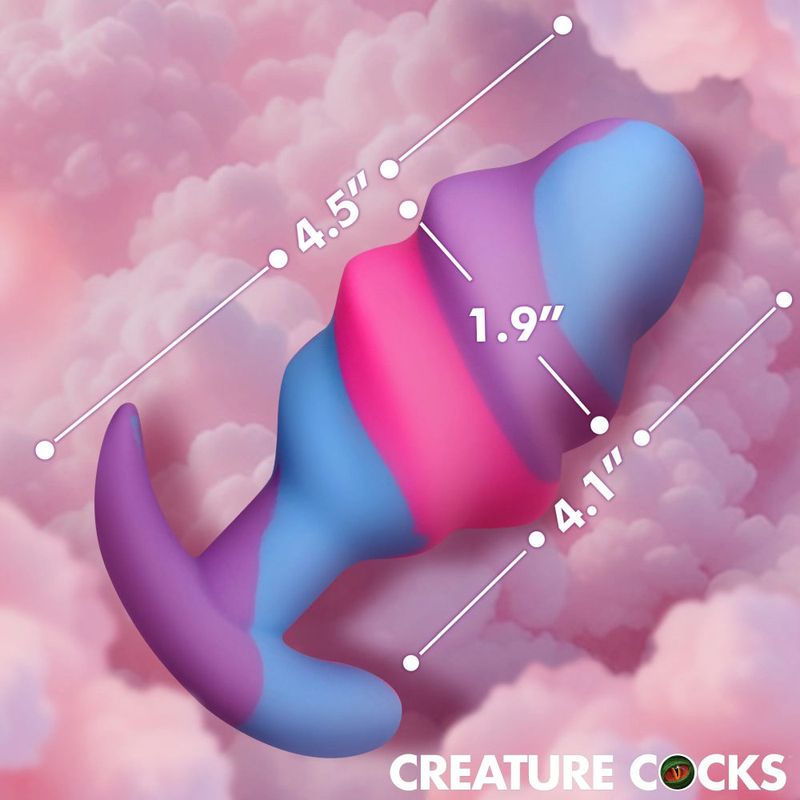 Unicorn Swirl Large Silicone Butt Plug – Body-Safe Silicone Butt Plug > Anal Range > Butt Plugs