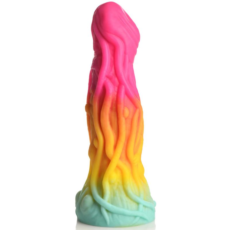 Shape Shifter Alien Silicone Dildo 7 Inch Green Rainbow Fantasy Dongs