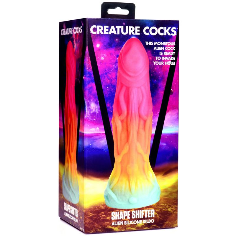 Shape Shifter Alien Silicone Dildo 7 Inch Green Fantasy Dongs