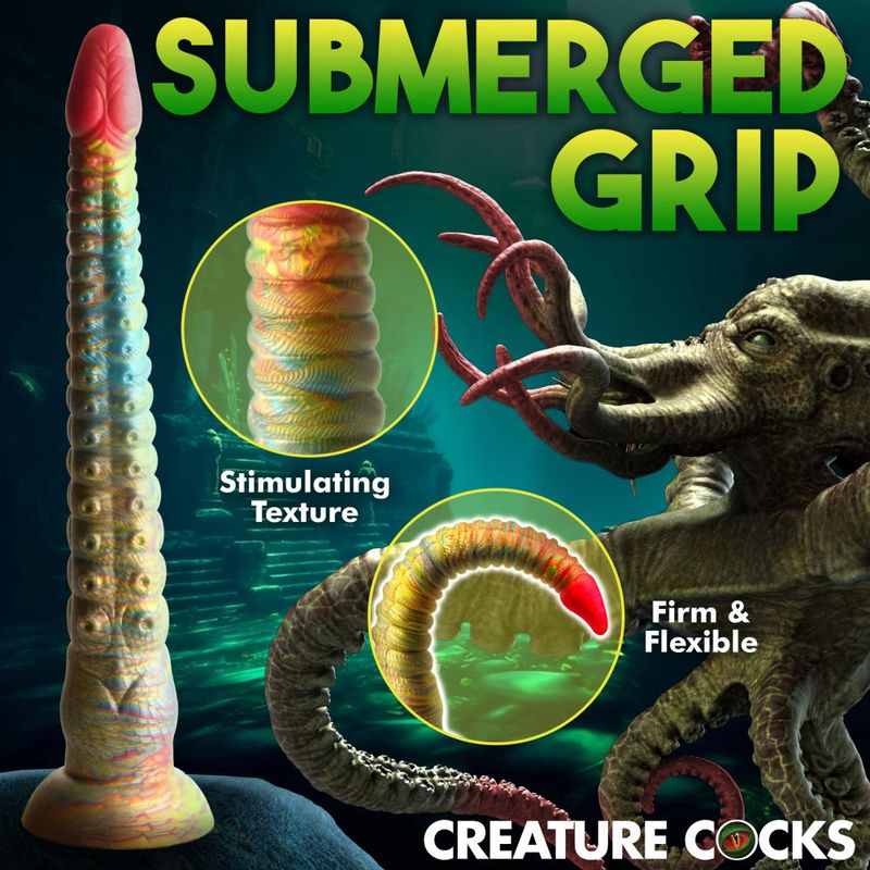 Tenta Dick Tentacle Silicone Dildo (Multicolor) – 11 Inch Ribbed Tentacle Dong > Dildos > Fantasy