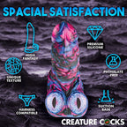 Alienoid Silicone Dildo (Red Purple Blue with Glitter) – Unique 6.7 Inch Dildo > Dildos > Fantasy