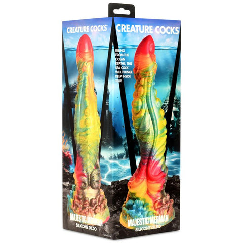 Majestic Merman Silicone Dildo in Vibrant Colors Fantasy Dongs