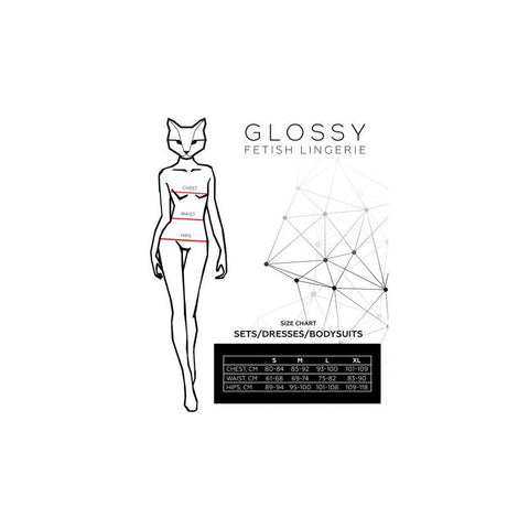 Glossy Reina Bodysuit (Black) – Wetlook Lingerie > Latex > Female