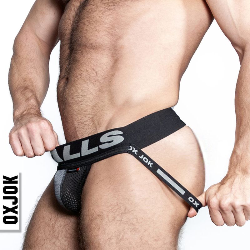 Oxballs Airmesh Swagger Jockstrap Tar Black Jockstraps