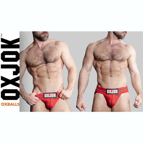 Oxballs Slingjock Upthrust Slider-Strap Jock Black Iron Jockstraps