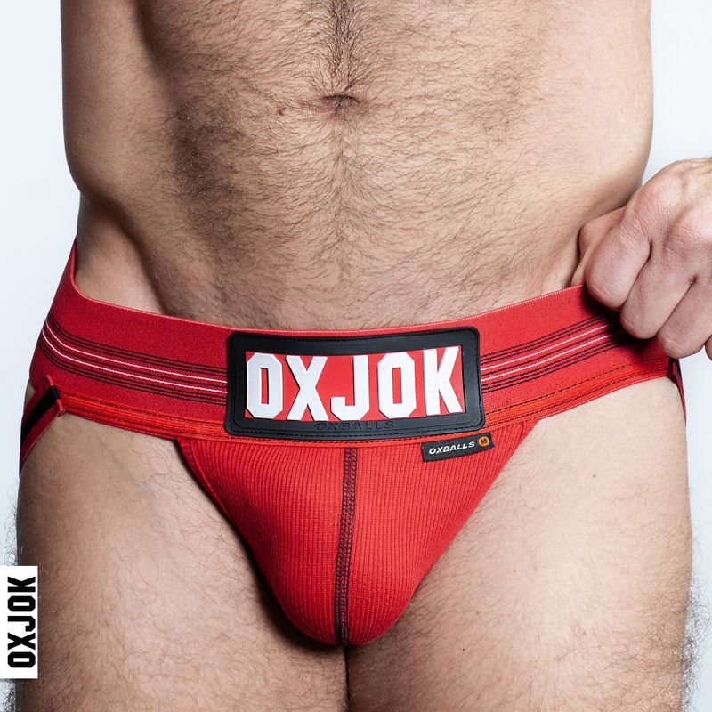 Oxballs Slingjock Upthrust Slider-Strap Jock Black Iron Jockstraps