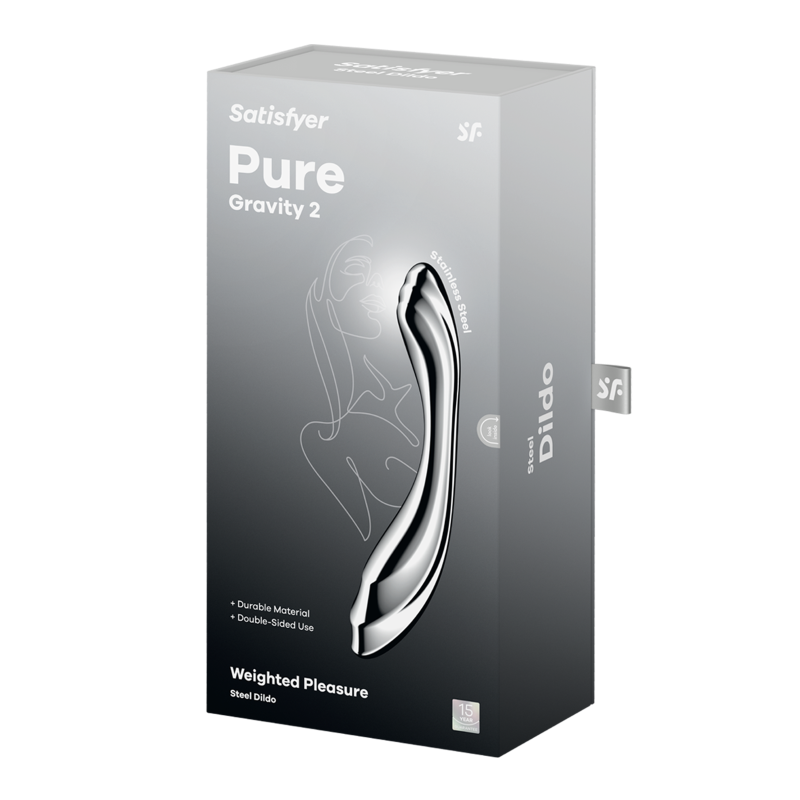 Satisfyer Pure Gravity 2 Stainless Steel 21cm Dildo DONGS