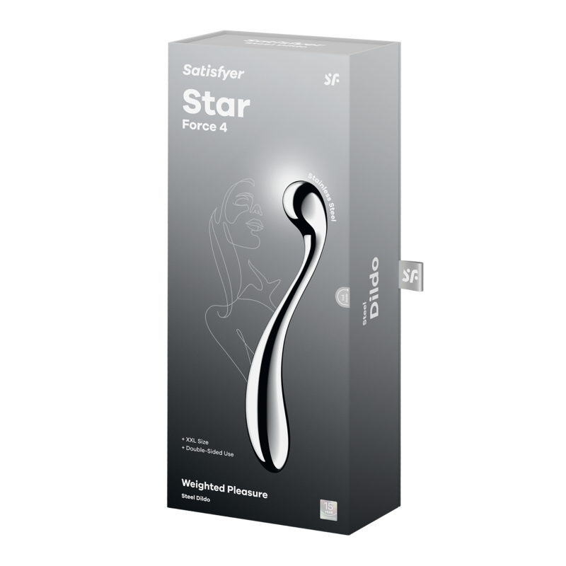 Satisfyer Star Force 4 Stainless Steel 26 cm Dildo DONGS