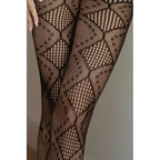 Midnight Allure Fishnet Tights (Black) – Classic Fishnet Tights > Clothes > Hosiery > Pantyhose & Tights