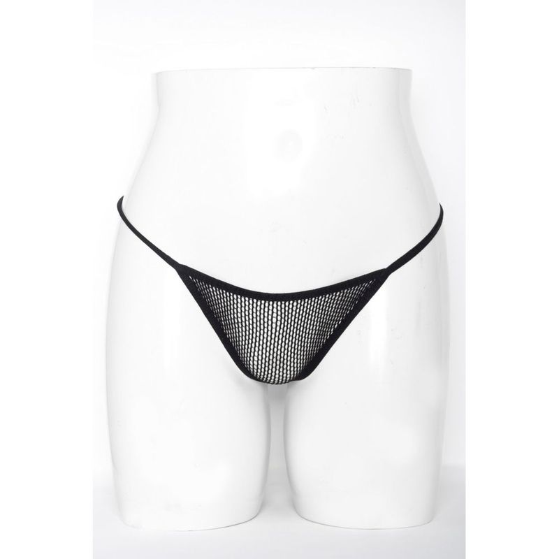 Mesh Net G-String in Black Size Small Panties