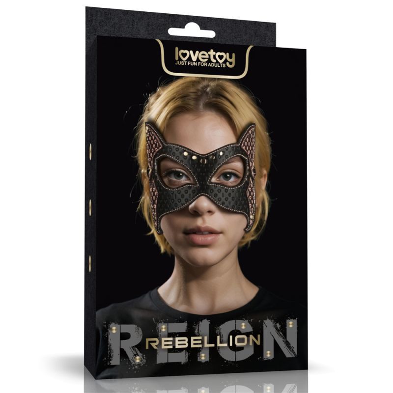 Rebellion Reign Cat Mask (Antique Bronze) – Adjustable PU Mask Masks
