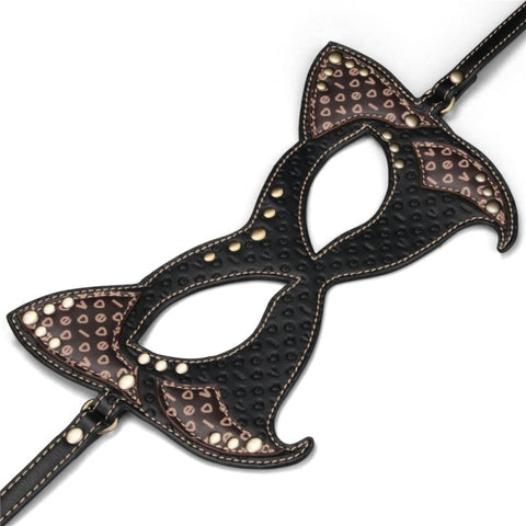Rebellion Reign Cat Mask (Antique Bronze) – Adjustable PU Mask Masks