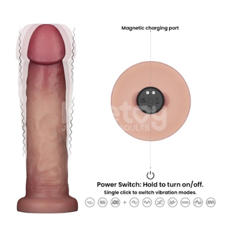 Sliding Skin Pro II Silicone Dong 9 Inch – Wireless Remote-Controlled Vibrating Dong > Vibrators > Realistic Vibrators