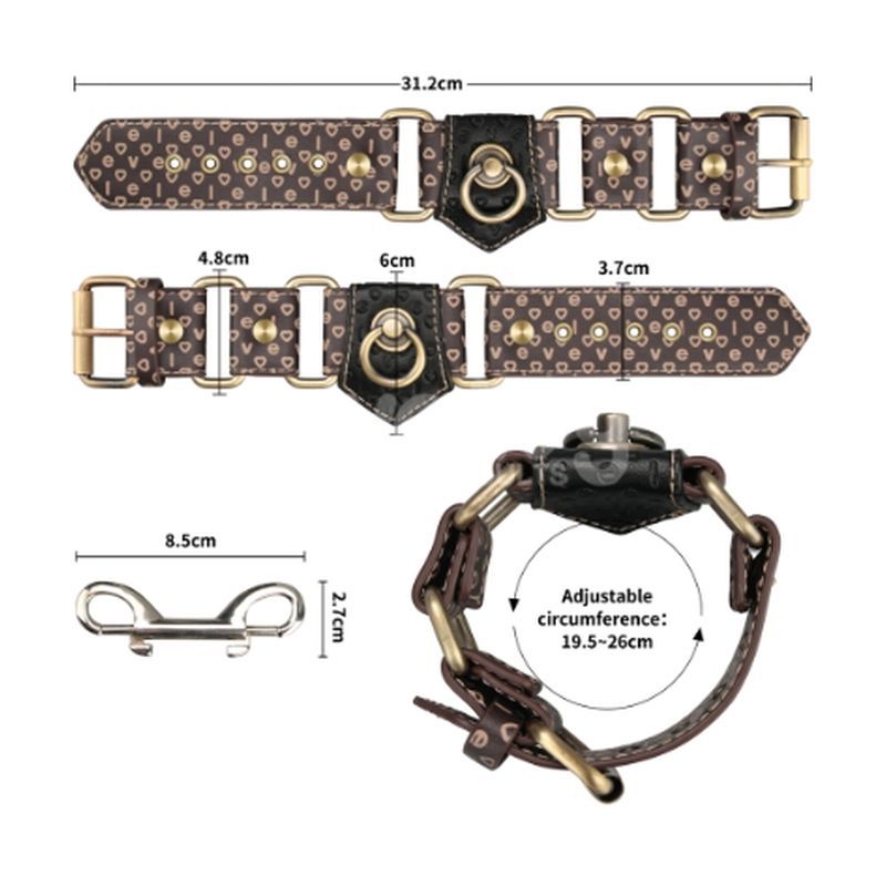 Deluxe PU Handcuffs With Vintage Bronze Spikes – Luxury Restraint Accessory Secondary image