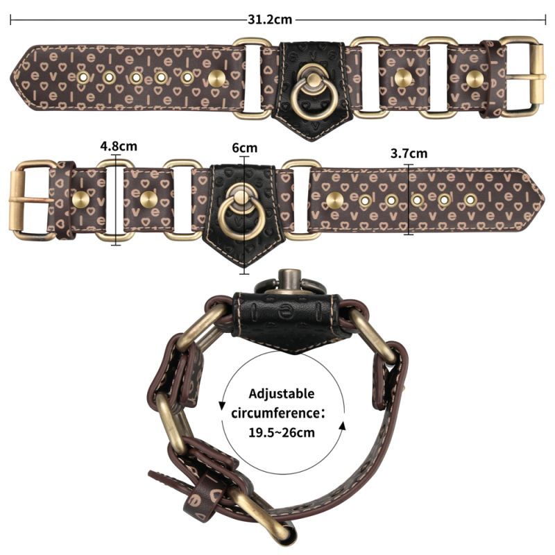 Rebellion Reign Hogtie Set – Bronze Spiked Handcuffs and Ankle Cuffs Restraint Set > Bondage Gear > Restraints