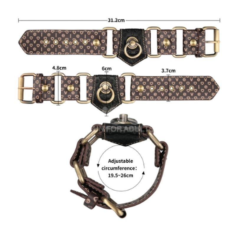 Rebellion Reign Hogtie Set – Bronze Spiked Handcuffs and Ankle Cuffs Restraint Set > Bondage Gear > Restraints